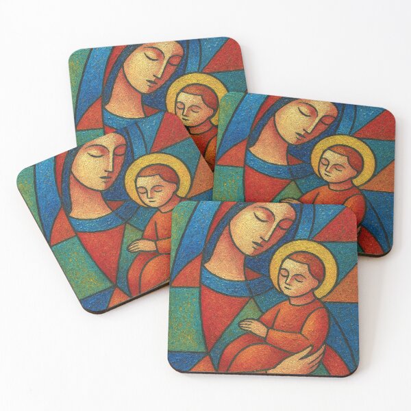 Item preview, Virgin Mary with Child illustration – Sacred Christian Art designed and sold by GalleryKauffeld.