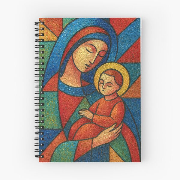 Item preview, Virgin Mary with Child illustration – Sacred Christian Art designed and sold by GalleryKauffeld.