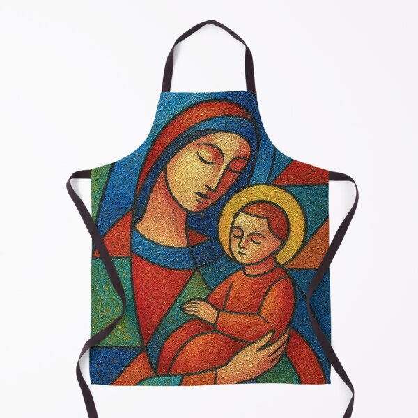 Item preview, Virgin Mary with Child illustration – Sacred Christian Art designed and sold by GalleryKauffeld.