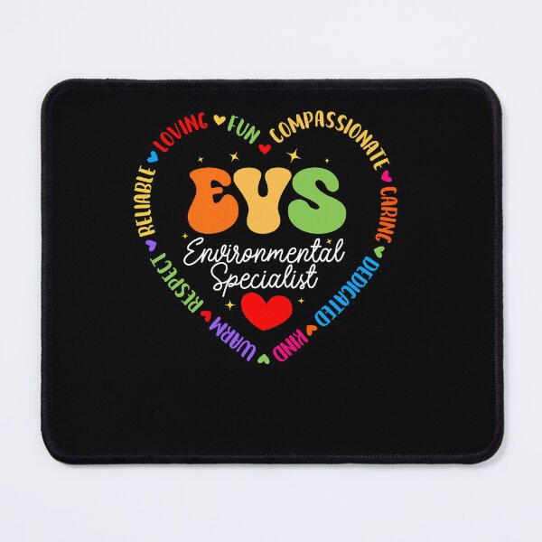 Item preview, EVS Environmental Specialist Heart Colorful Words Healthcare Worker Appreciation Fan Apparel designed and sold by Sendowart.