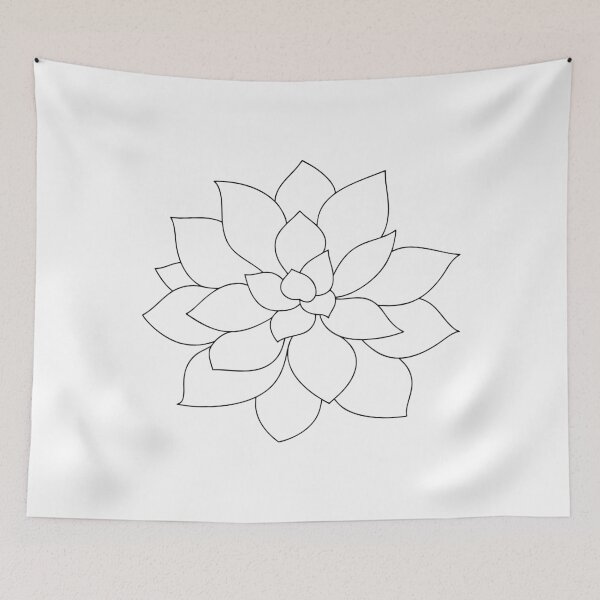 Item preview, Succulent Minimalist 2 Line Art Gift designed and sold by OneLine Studio.