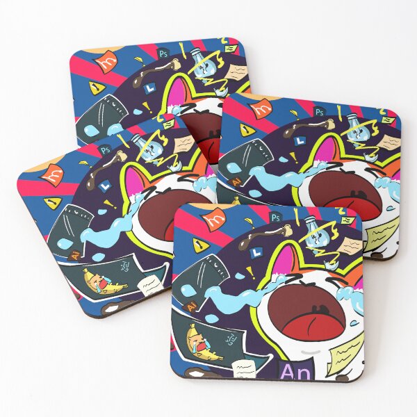 Item preview, Funky screaming cat designed and sold by Natsuzie.