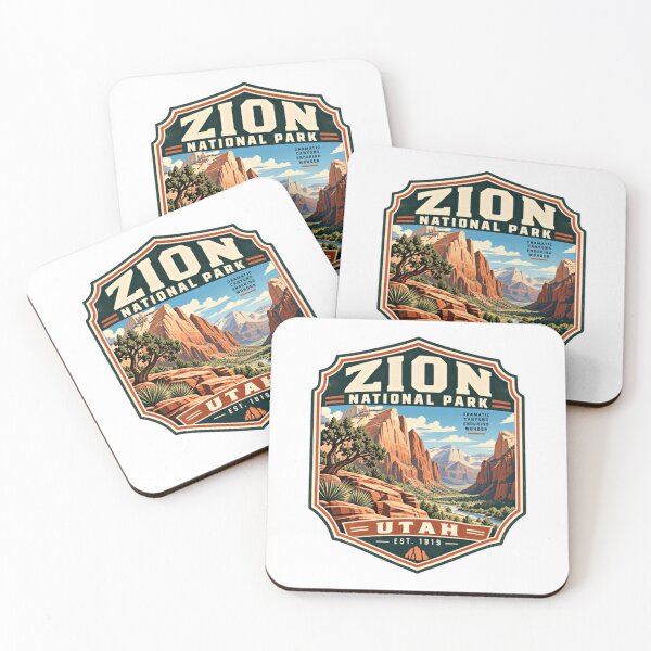 Item preview, Zion National Park Dramatic Canyons Ensuring Wonder Utah Est. 1919 National Parks Travelers Hiking designed and sold by Star3NowForMe.