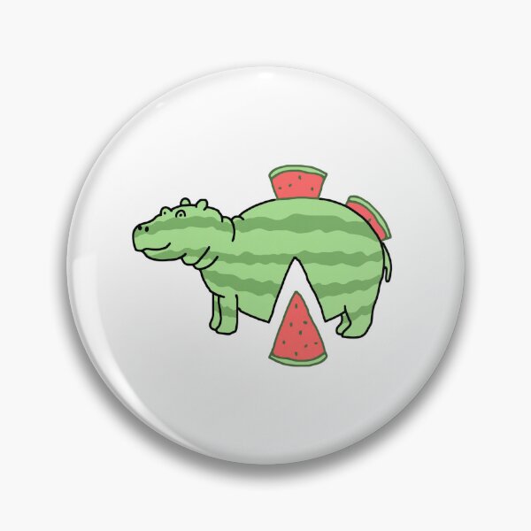 Item preview, Watermelon Striped Hippo designed and sold by Mastertinguss.