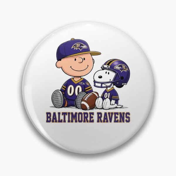 Item preview,  Snoopy And Charlie Brown Baltimore Football Fan designed and sold by CaneufeyCip.