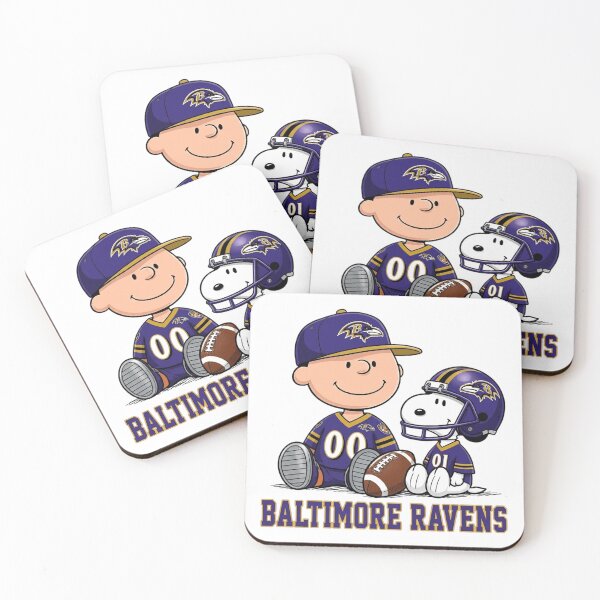 Item preview,  Snoopy And Charlie Brown Baltimore Football Fan designed and sold by CaneufeyCip.