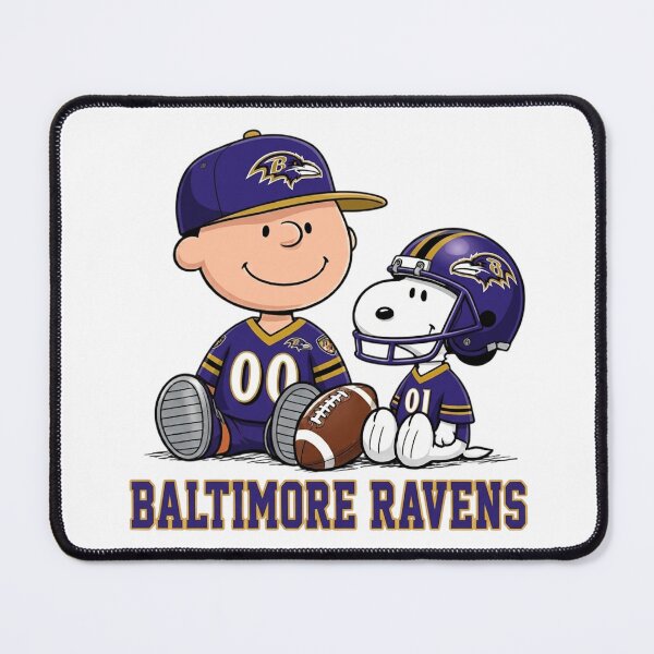 Item preview,  Snoopy And Charlie Brown Baltimore Football Fan designed and sold by CaneufeyCip.