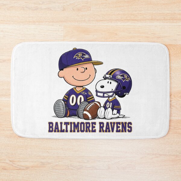 Item preview,  Snoopy And Charlie Brown Baltimore Football Fan designed and sold by CaneufeyCip.