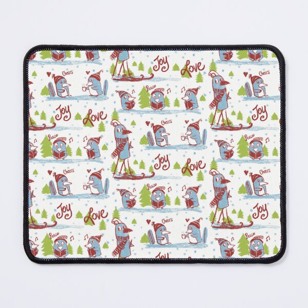 Item preview, Cozy Winter Wonderland with Penguins and Bird designed and sold by The Sketchlight.