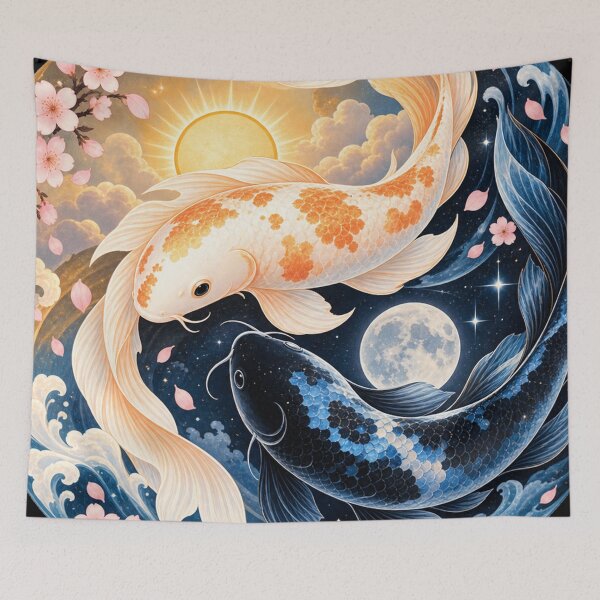 Item preview, Japanese Cherry Blossom & Moon Art designed and sold by Punch-E415.