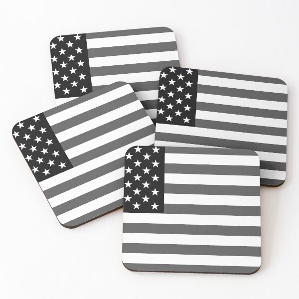 Item preview, United States of America Flag in Grayscale designed and sold by Karate Octopus.