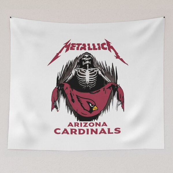 Item preview, Metallica Arizona Cardinals Skeleton Reaper designed and sold by SunsetHillside.