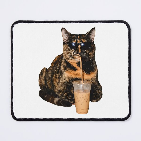 Item preview, Tortoiseshell Cat Drinking Iced Coffee Funny Cat Lover designed and sold by Dmo3HarkoArt.