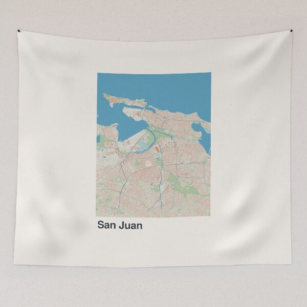 Item preview, San Juan Minimalistic Map Art designed and sold by MapsNerd.