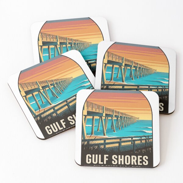 Item preview, Gulf State Park Pier Vintage Travel Badge Sticker - Gulf Shores Alabama designed and sold by DetourDgn.