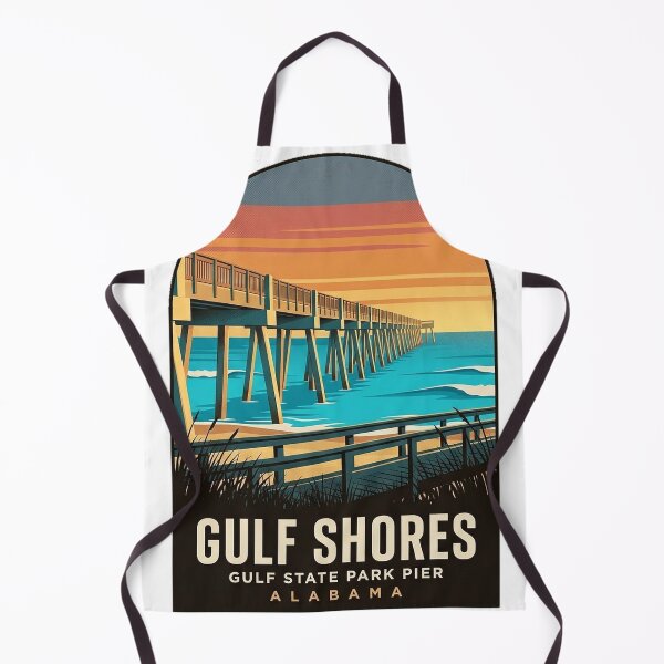 Item preview, Gulf State Park Pier Vintage Travel Badge Sticker - Gulf Shores Alabama designed and sold by DetourDgn.