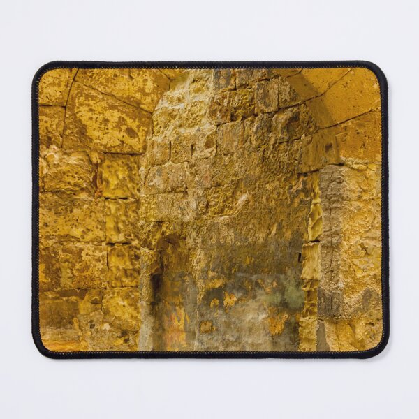 Item preview, Ancient Stone Archway Through Weathered Yellow Wall, Rustic Passage Into Old Stone Corridor designed and sold by Nmallia.