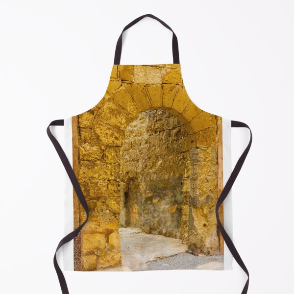 Item preview, Ancient Stone Archway Through Weathered Yellow Wall, Rustic Passage Into Old Stone Corridor designed and sold by Nmallia.