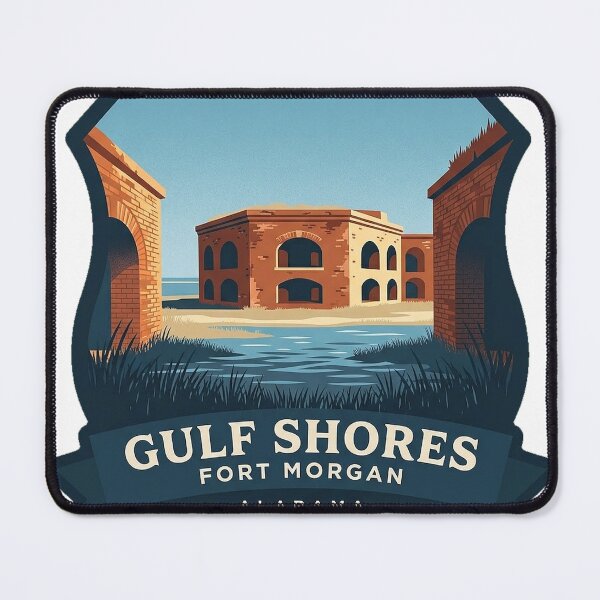 Item preview, Fort Morgan Heraldic Crest Sticker - Gulf Shores Alabama Historic Fort designed and sold by DetourDgn.