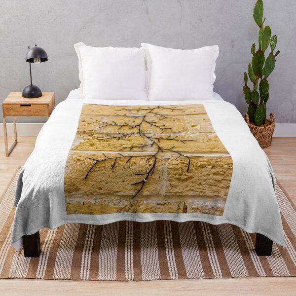 Item preview, Decorative Branch Art Climbing A Yellow Stone Wall For Rustic Wall Decor Indoor Outdoor Accent designed and sold by Nmallia.