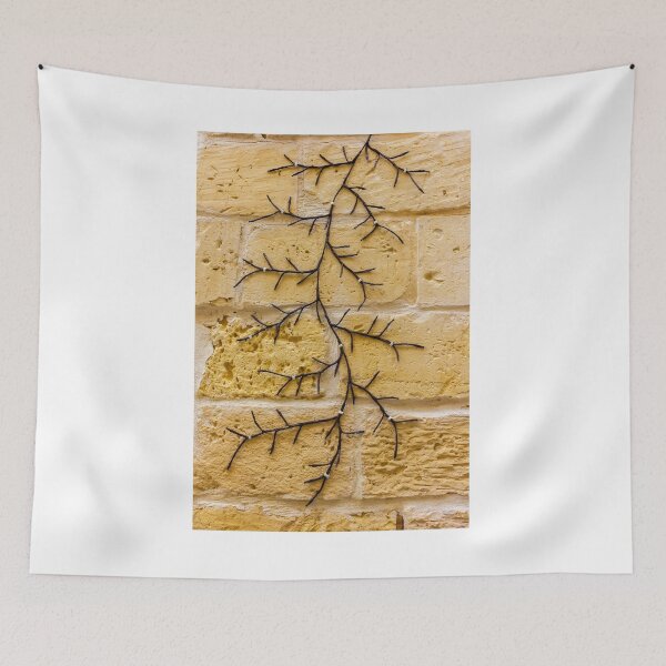 Item preview, Decorative Branch Art Climbing A Yellow Stone Wall For Rustic Wall Decor Indoor Outdoor Accent designed and sold by Nmallia.