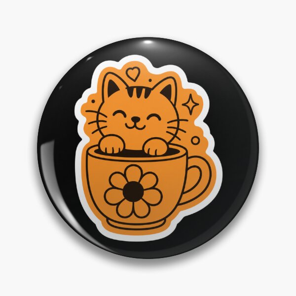Item preview, Cute Kawaii Orange Cat in a Teacup designed and sold by Vision Crafted.