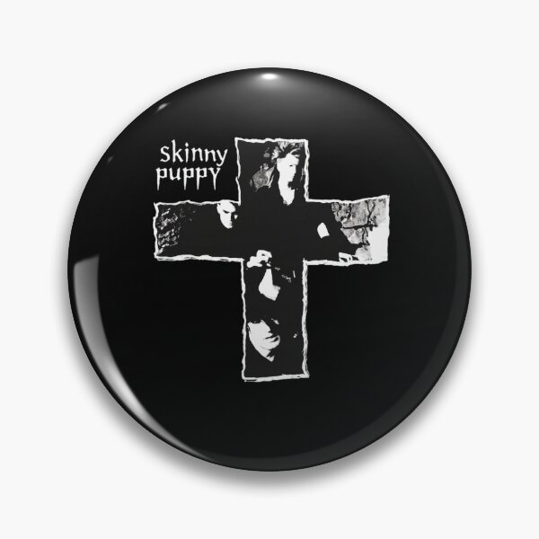 Item preview, Skinny Puppy Cross Portrait Gothic Band Logo designed and sold by AYNASTACIA.