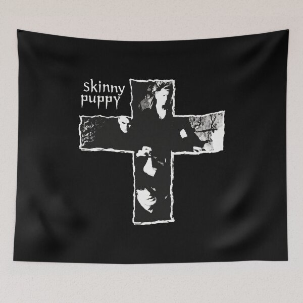 Item preview, Skinny Puppy Cross Portrait Gothic Band Logo designed and sold by AYNASTACIA.