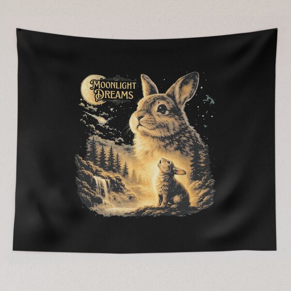 Item preview, Glowing Rabbits Under Moonlit Forest designed and sold by SANTIAGOISNEROS.