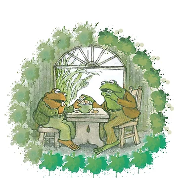 Artwork thumbnail, Frog and toad on table by FlareCraftStudio
