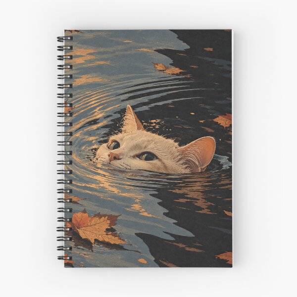 Item preview, Autumn Swim Cat designed and sold by H-Tsvetkova.