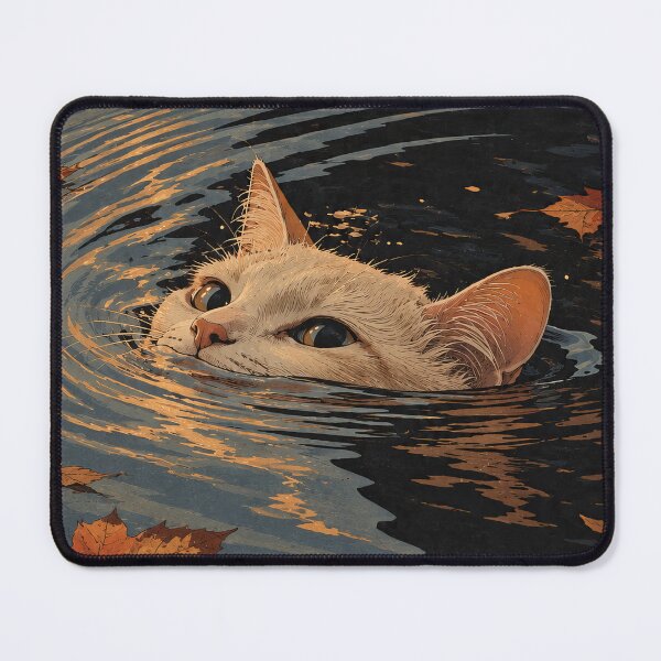Item preview, Autumn Swim Cat designed and sold by H-Tsvetkova.
