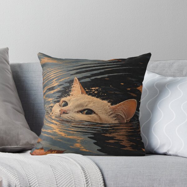 Item preview, Autumn Swim Cat designed and sold by H-Tsvetkova.