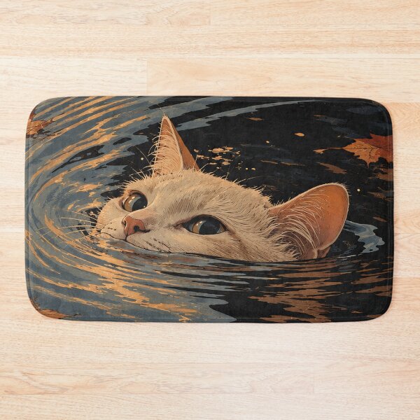 Item preview, Autumn Swim Cat designed and sold by H-Tsvetkova.