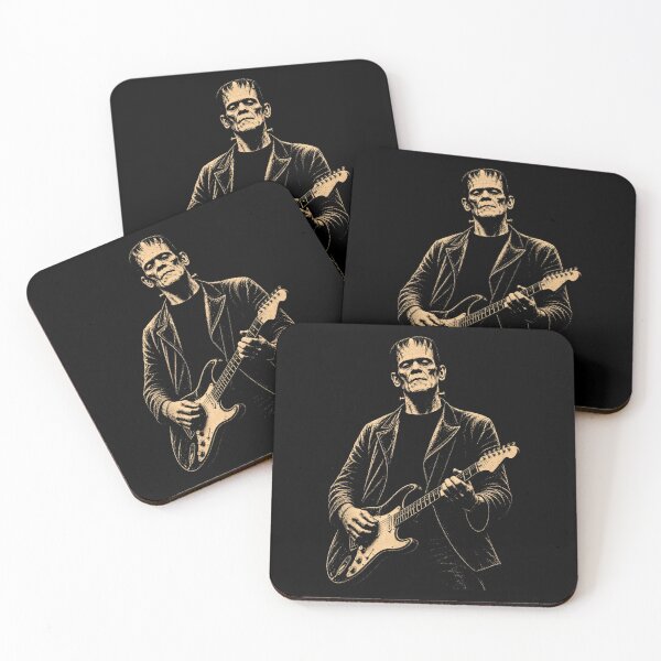 Item preview, Vintage Frankenstein Playing Guitar Halloween Frankenstein designed and sold by JanetWilli.