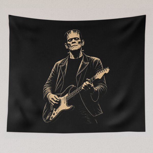 Item preview, Vintage Frankenstein Playing Guitar Halloween Frankenstein designed and sold by JanetWilli.