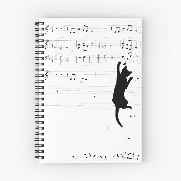 Item preview, Playful Cat Climbing Musical Score designed and sold by SANTIAGOISNEROS.