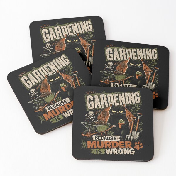 Item preview, Gardening Because Murder Is Wrong Grumpy Cat Gardener Humor designed and sold by HumansStuck12.