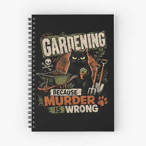 Item preview, Gardening Because Murder Is Wrong Grumpy Cat Gardener Humor designed and sold by HumansStuck12.