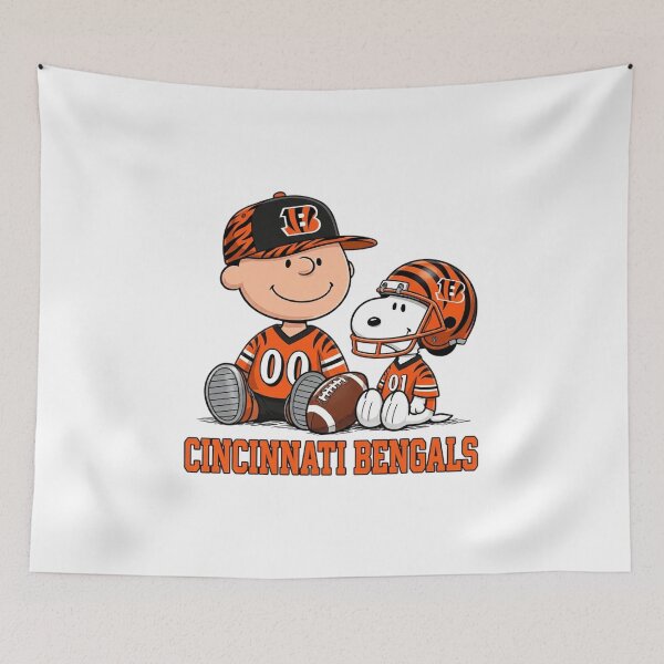 Item preview,  Snoopy And Charlie Cincinnati Football Fan designed and sold by CaneufeyCip.