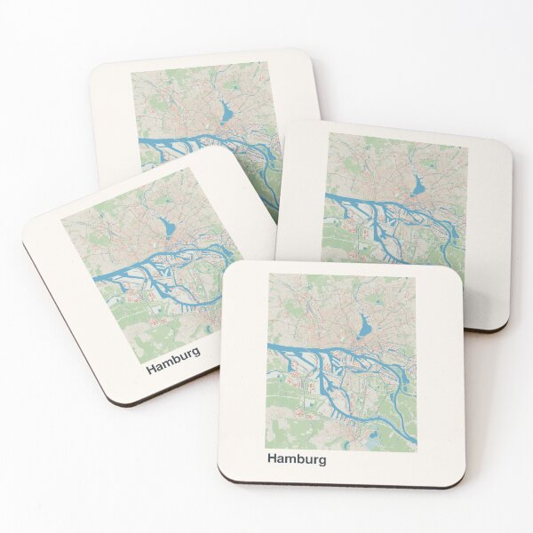 Item preview, Hamburg Minimalistic Map Art designed and sold by MapsNerd.