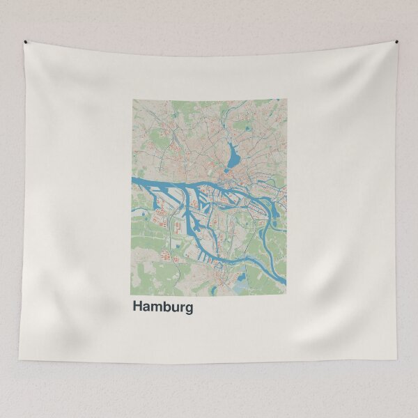 Item preview, Hamburg Minimalistic Map Art designed and sold by MapsNerd.
