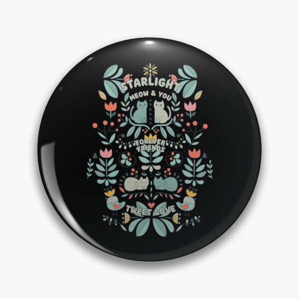 Item preview, Feline Floral Symmetry Folk Art  designed and sold by SANTIAGOISNEROS.