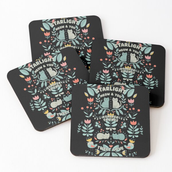 Item preview, Feline Floral Symmetry Folk Art  designed and sold by SANTIAGOISNEROS.