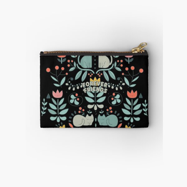 Item preview, Feline Floral Symmetry Folk Art  designed and sold by SANTIAGOISNEROS.
