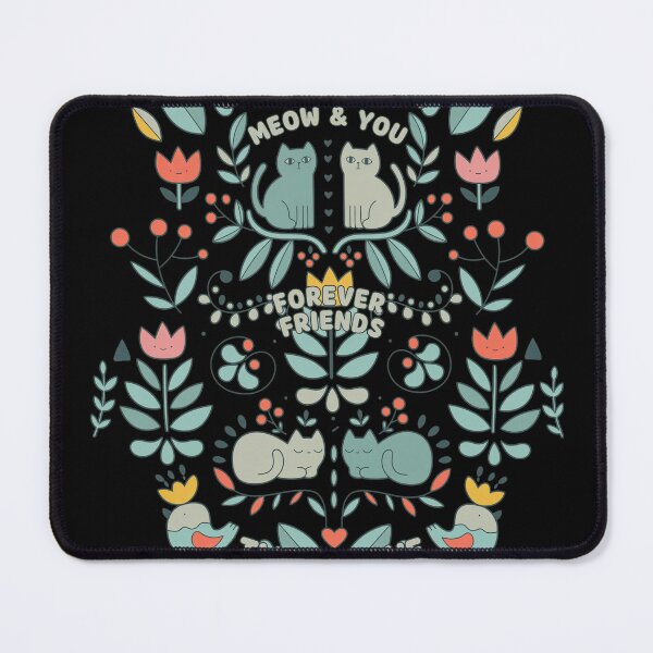 Item preview, Feline Floral Symmetry Folk Art  designed and sold by SANTIAGOISNEROS.