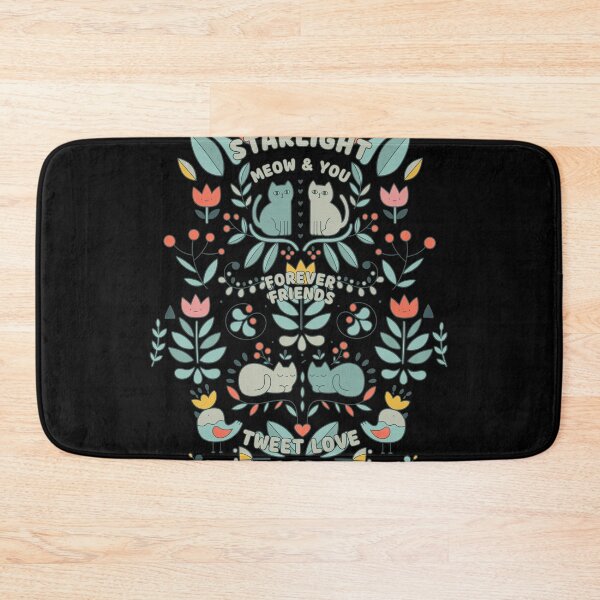 Item preview, Feline Floral Symmetry Folk Art  designed and sold by SANTIAGOISNEROS.