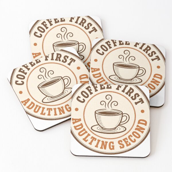 Item preview, Coffee First Adulting Second Funny Coffee Lover T-Shirt designed and sold by Moonwood Atelier .