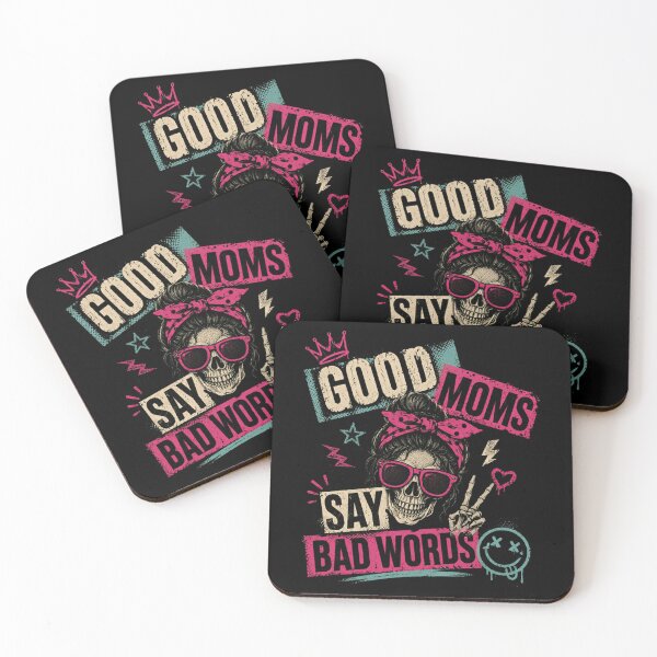 Item preview, Good Moms Say Bad Words Messy Bun Mom Life Motherhood Humor designed and sold by HumansStuck12.