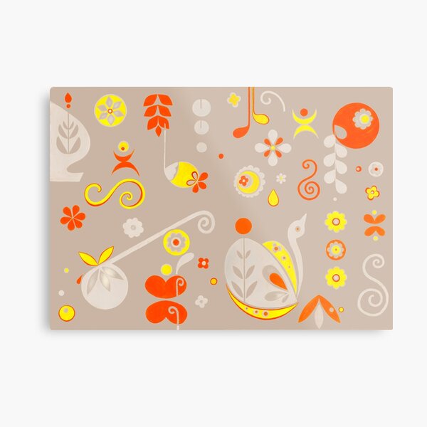 Saraswati Alpana Metal Print